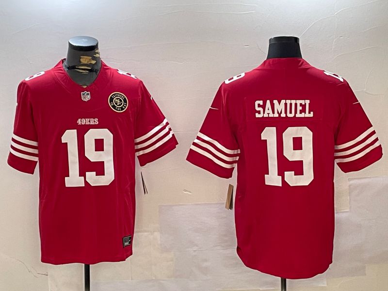 Men San Francisco 49ers #19 Samuel Red three generations 2024 Nike Limited NFL Jersey style 7